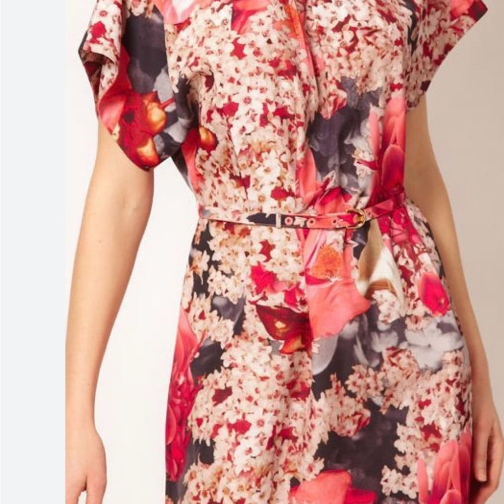 Ted Baker Red and Pink Floral dress